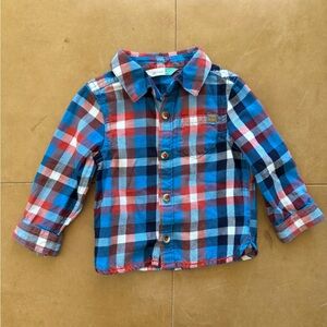 💛$15 FLASH SALE💛John Lewis Plaid Top 6-9M